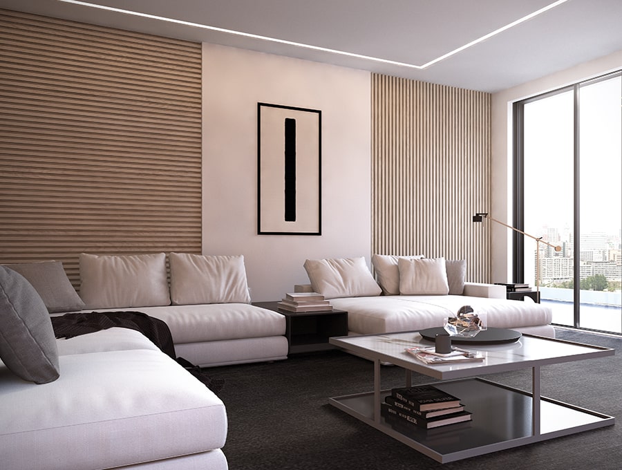 Battens light rivestimento in alluminio per pareti interne