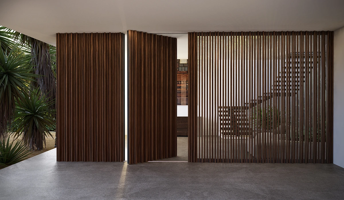 Battens Light come divisorio per ambienti interni