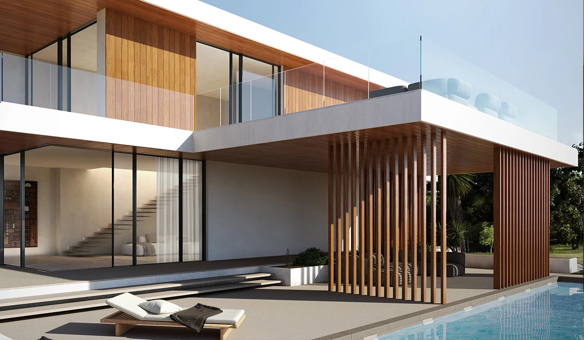 Battens 50 come divisorio per ambienti esterni