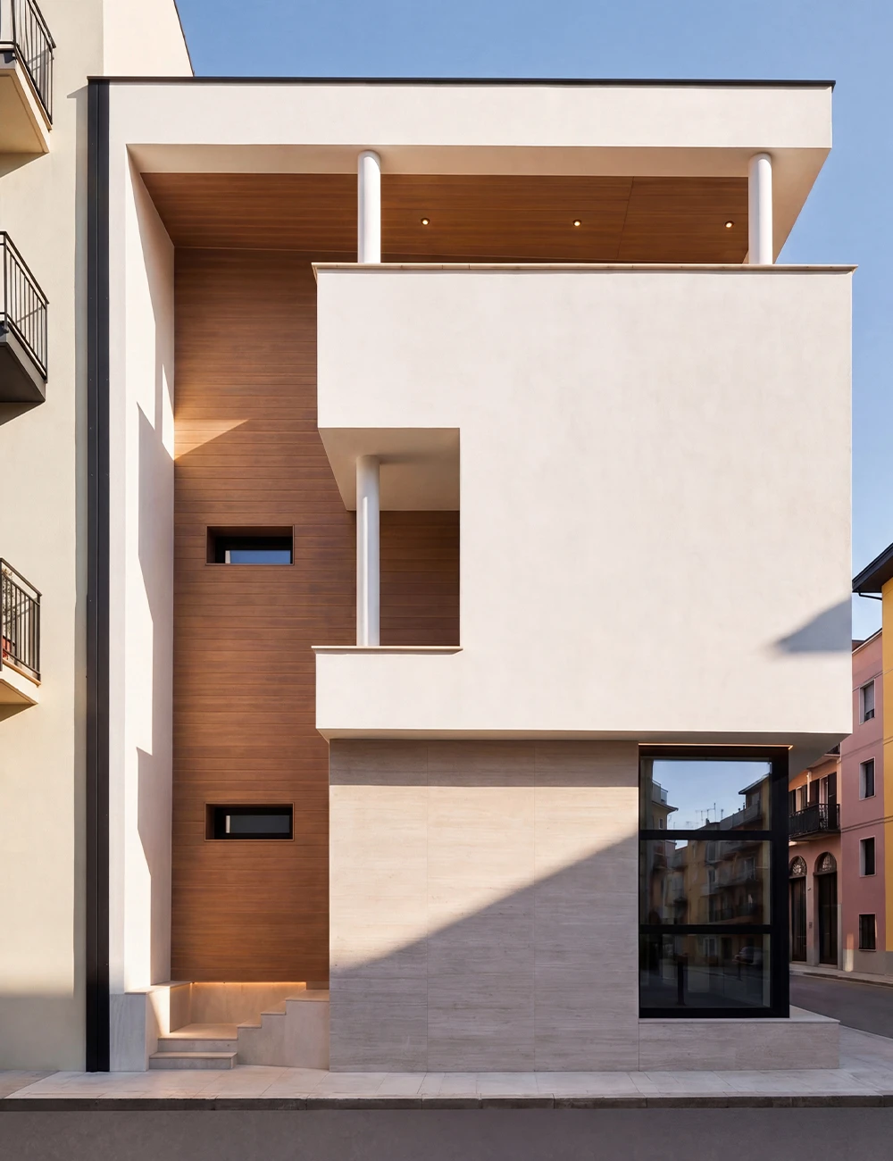 Rivestimenti per facciate esterne per un progetto residenziale a Bagheria