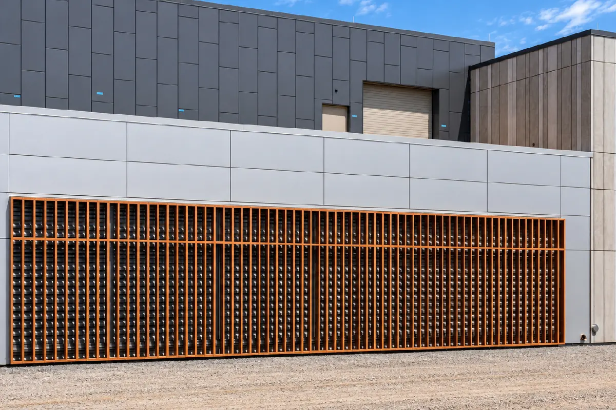 Frangisole in alluminio per facciate ATCC Biomanufacturing Facility